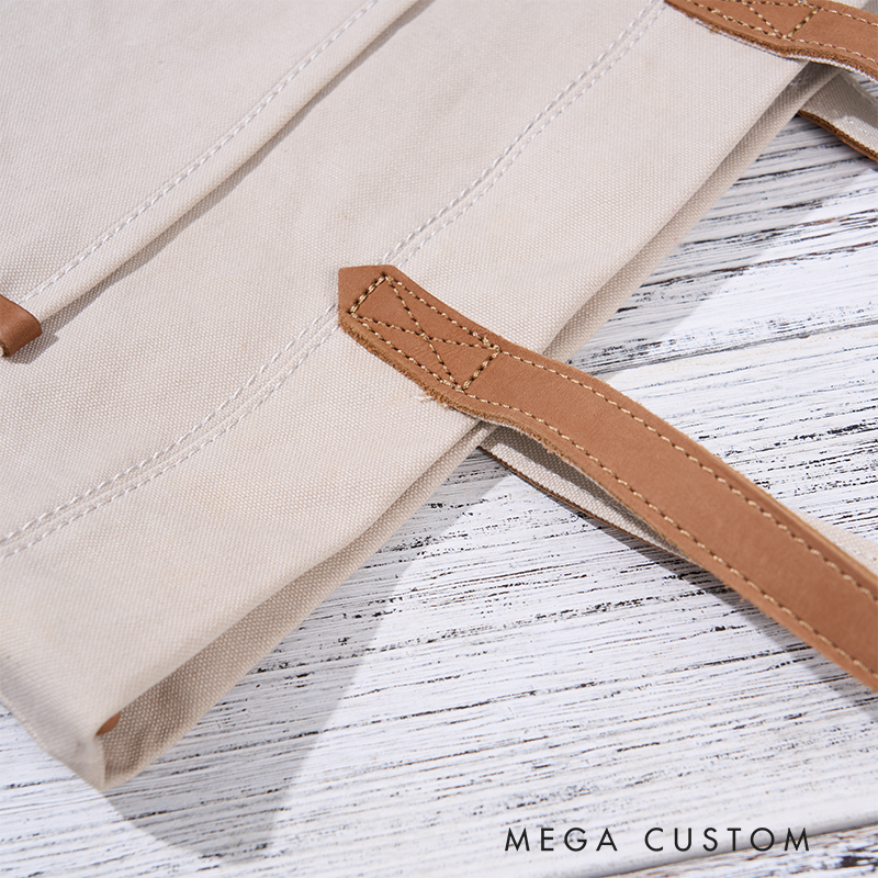 Personalized Canvas Tote Bag with Name Custom Name Bag Canvas Tote Bag Gift for Her Gift for Mother Wife
