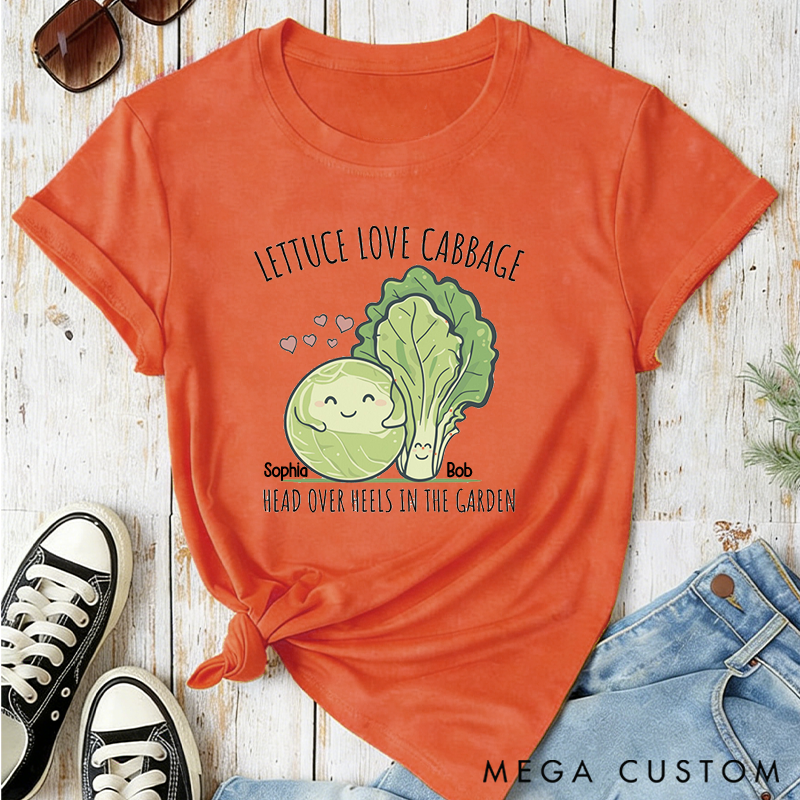 Personalized Lettuce Love Cabbage Gardening Classic T-shirts Cute Valentine Gardening Lover Gift