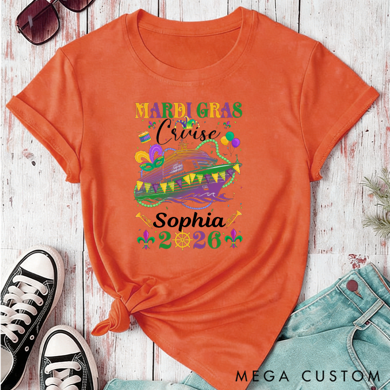 Mardi Gras Cruise 2026 Shirt, Mardi Gras Cruise Classic T-shirts, Mardi Gras Trip Classic T-shirts Mardi Gras Trip Apparel Cruise Lover Gift