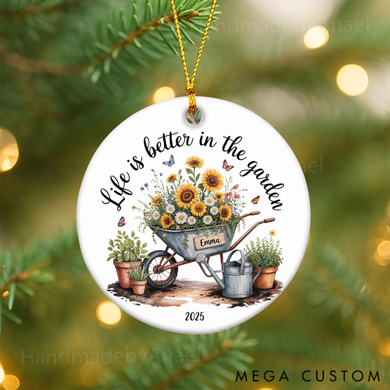 Personalized Gardening Ornament Custom Gardener Gift for Gardening Lover