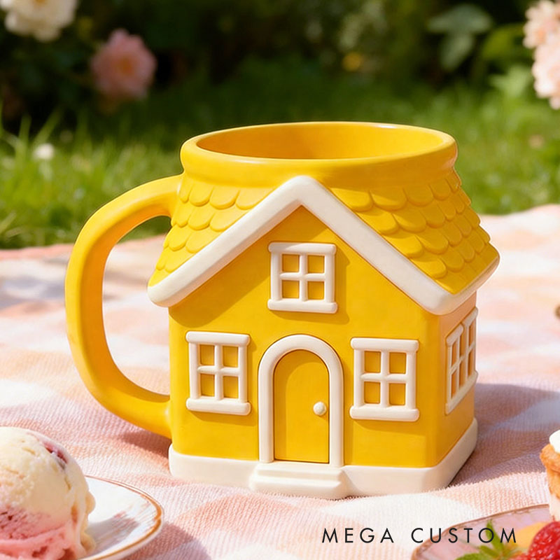 Personalized Pink House Ice Cream Pint Holder Custom New Home Gift Fun Freezer Accessory for Housewarming Unique Kitchen Decor for Kids and Adults