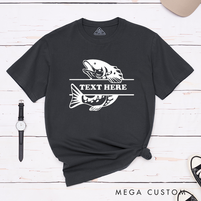 Personalized Fishing T-Shirt with Classic Fish Design Gift for Anglers and Fishing Enthusiasts