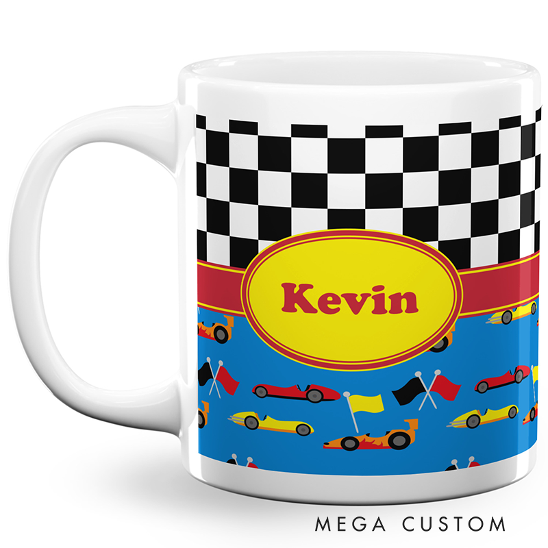 Personalized Ceramic Mug Custom Name Mug Gift for Racer and Racing Lovers