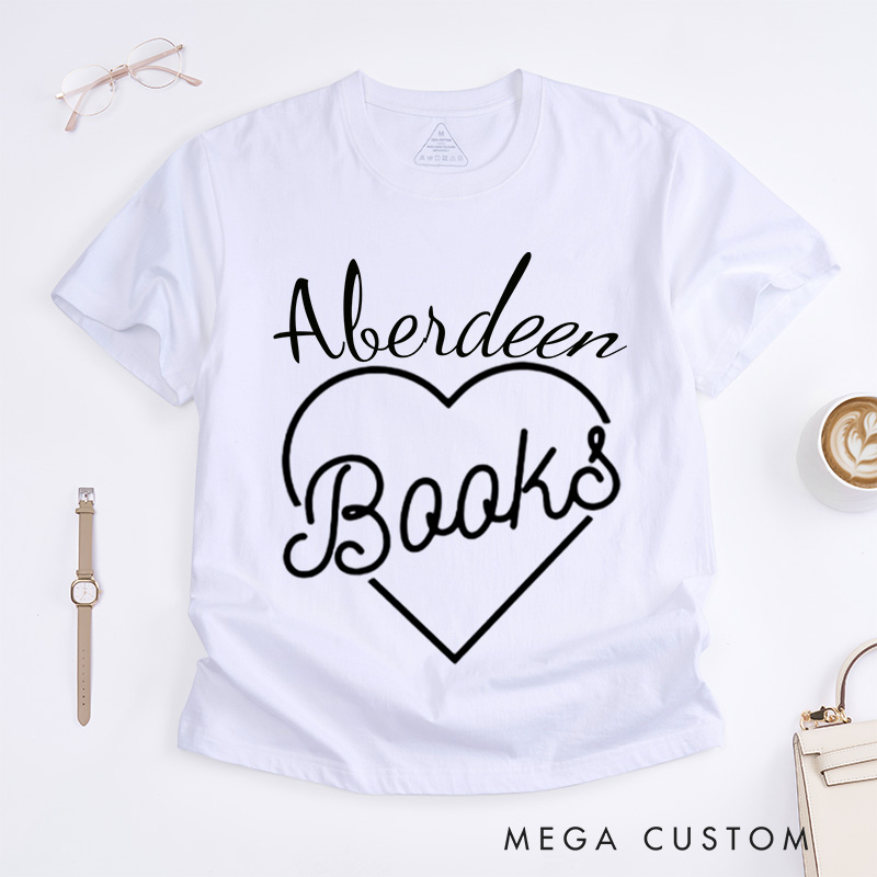 Personalized Books in My Heart Classic T-Shirts, Reading T-shirt Book Lover Tee Librarian Tshirt Gift Reading Gift for Reader