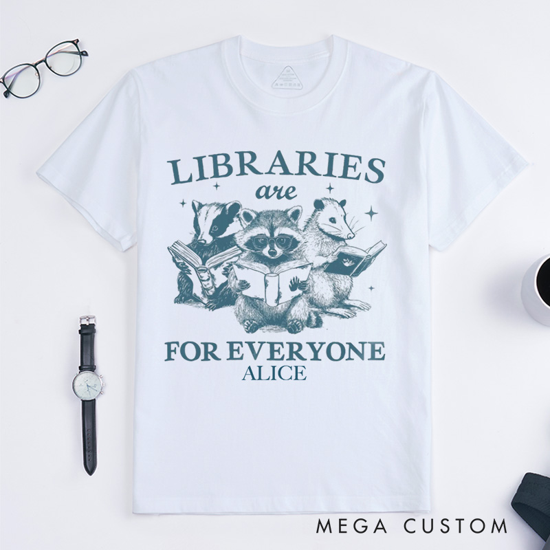 Personalized Libraries Are For Everyone Comfort Colors Classic T-Shirts Library Shirt Librarian Shirt Book Lover Gift Reading Book Bookish Gift Librarian Gift