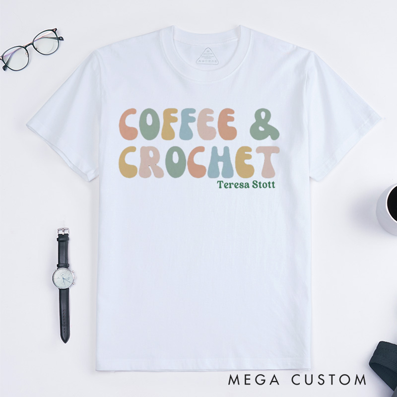 Personalized Crochet Comfort Colors Classic T-Shirts Crochet Lover Gift Crocheting Apparel Sewing Shirt  Knitting Shirt Gift for Crochet Lover Crocheting