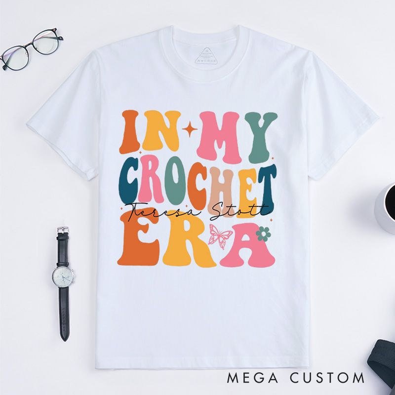 Personalized In My Crochet Era Classic T-Shirts Gifts for knitting Lovers