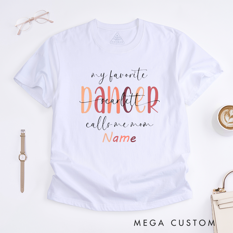 Personalized Dance Mom T-Shirt Custom Name Gift for Mom Ballet Dance Mom Dance Lover Present and Birthday Party
