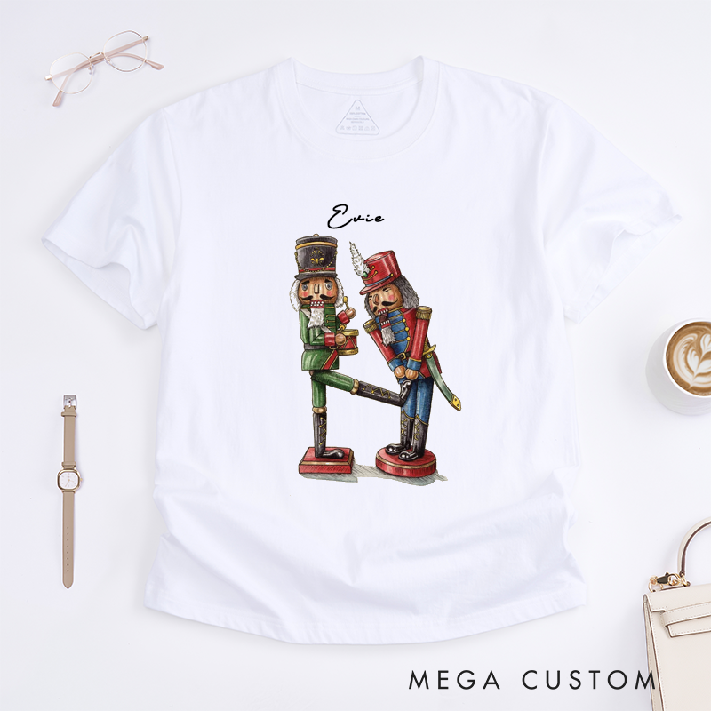 Personalized Dance T-Shirt Custom Name Gift Unique Ballet Soldier Funny Holiday Present Unisex Tee for Family Friend