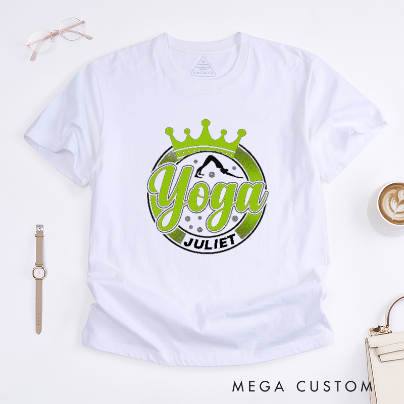 Personalized Yoga Queen T-shirt Yoga Poses T-Shirt Yoga Lover T-Shirt Yoga Gift for Women