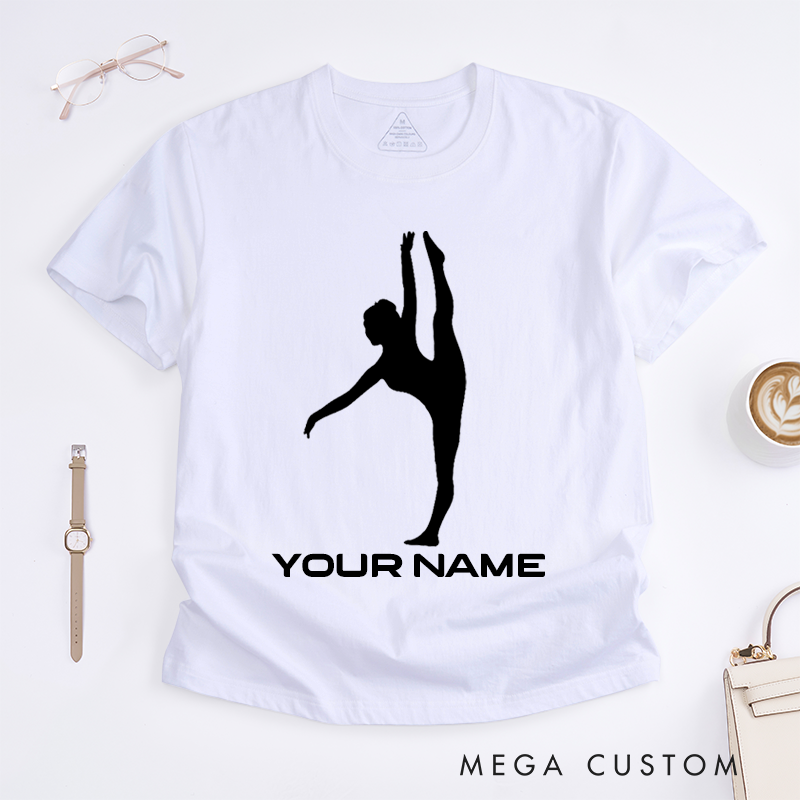 Personalized Ballet Dancer T-Shirt Custom Name Gift for Girls Women Unique Dance Lover Present Ballet Enthusiast Tee