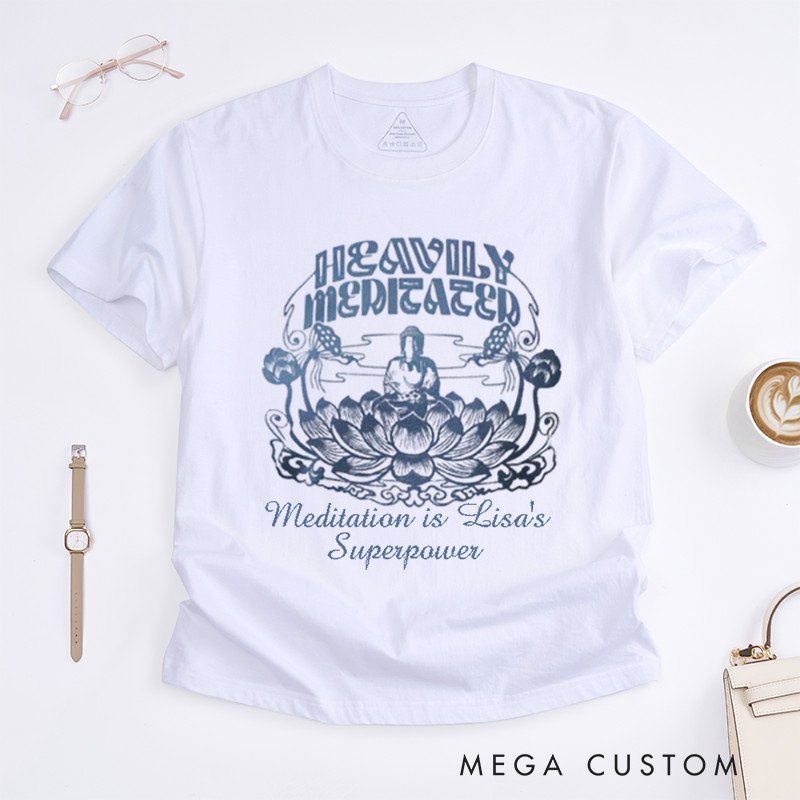 Personalized Beautiful Buddha T-Shirt Buddhist Meditation T-Shirt Buddhism Yoga Wear Buddhist T-Shirt Women Gift