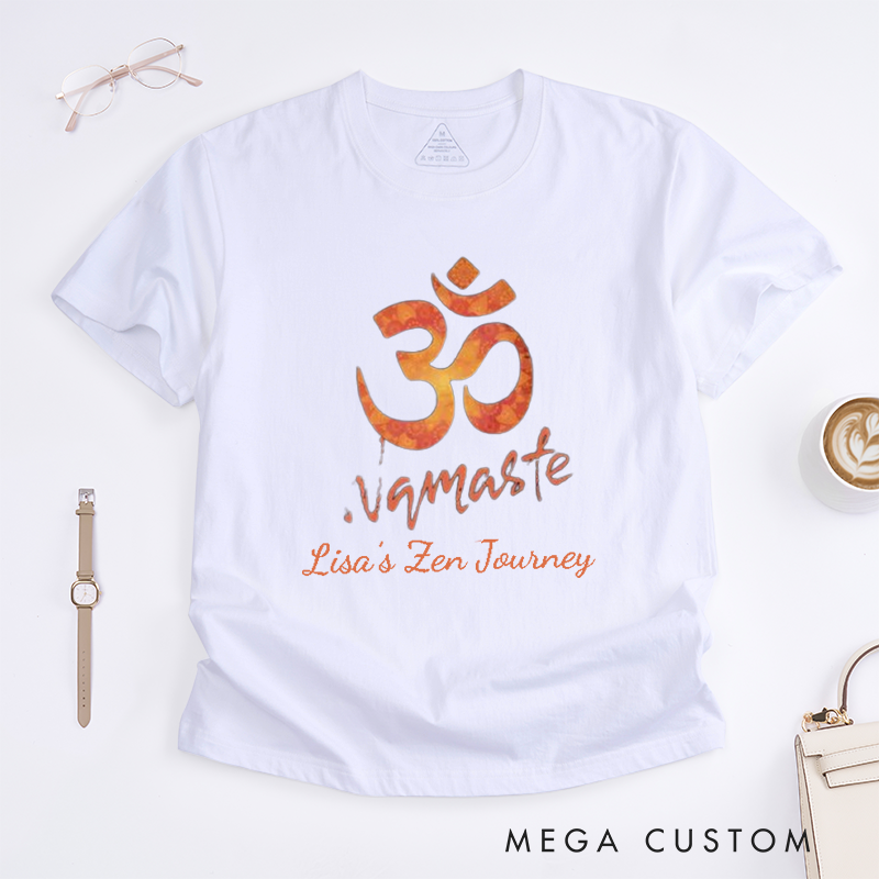 Personalized Om Symbol T-Shirt Namaste Comfort Colors T-Shirt Yoga T-Shirt Yoga Instructor Gift