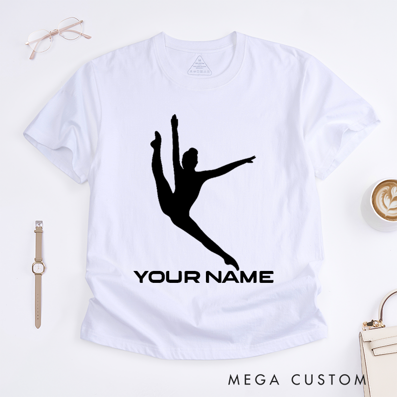 Personalized Ballet Dancer T-Shirt Custom Name Gift for Girls Women Unique Dance Lover Present Ballet Enthusiast Tee