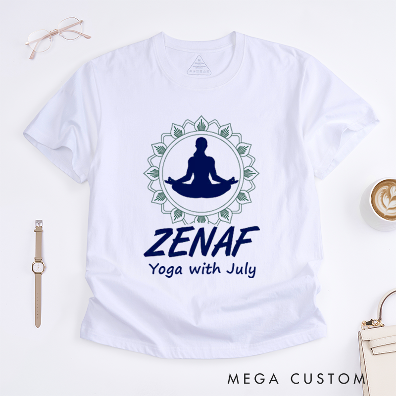Personalized You Zen AF T-Shirt Mandala Yoga Lover T-Shirt Yoga Pose T-Shirt Meditating Gift T-Shirt