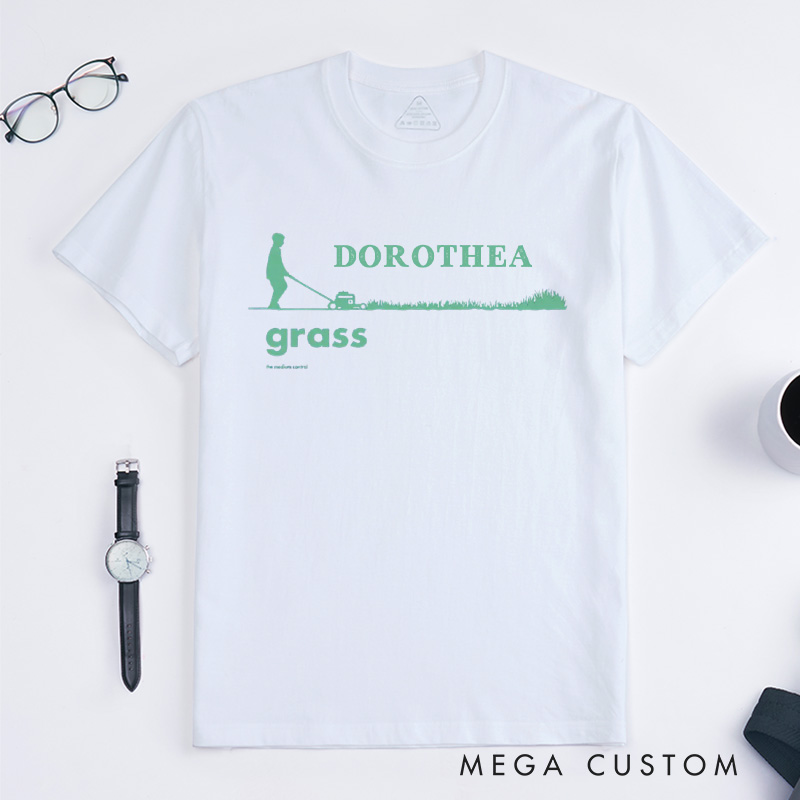 Personalized Grass Men's Classic T-shirts Men Tee Shirt Garden Shirt Gardening Lover Shirt Gift For Dad Gardener Shirt Father's Day Gift