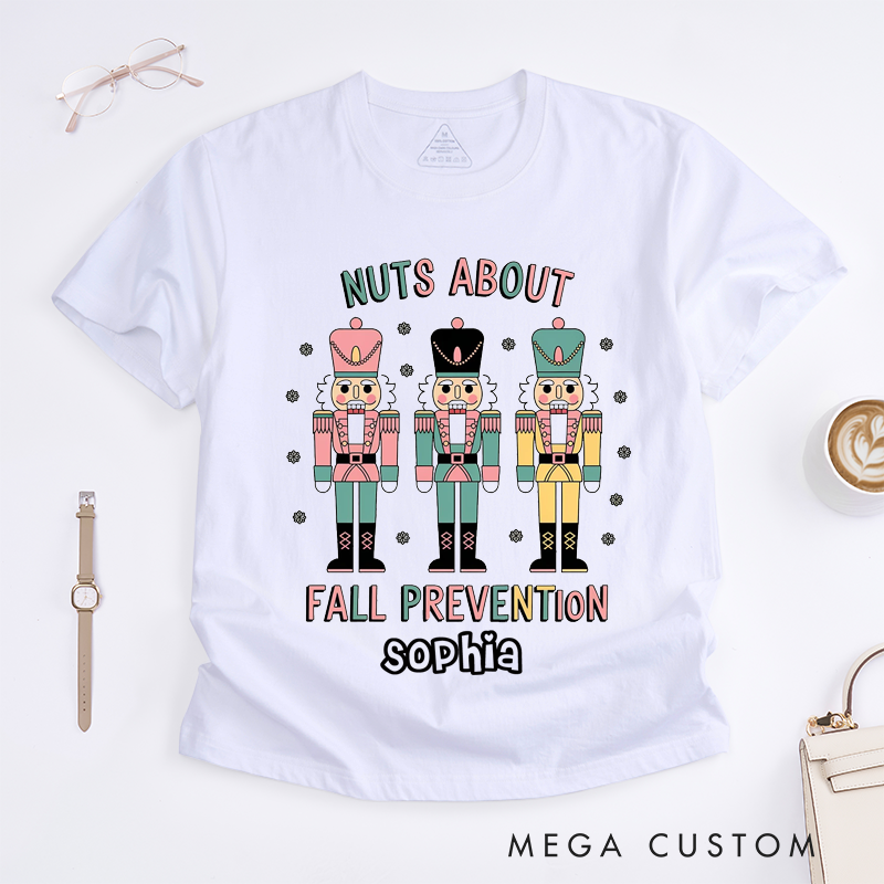 Personalized Nuts About Fall Prevention Ballet Classic T-Shirts Custom Name Gift Unisex Unique Festive Family Matching Outfits