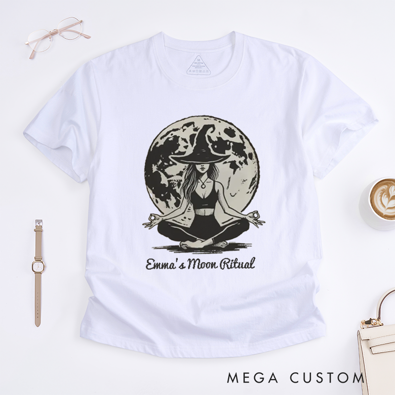 Personalized Mystical Witchy Yoga Comfort T-Shirt Namaste Witches T-Shirt Yogi Meditation Lover Yoga Teacher Gift