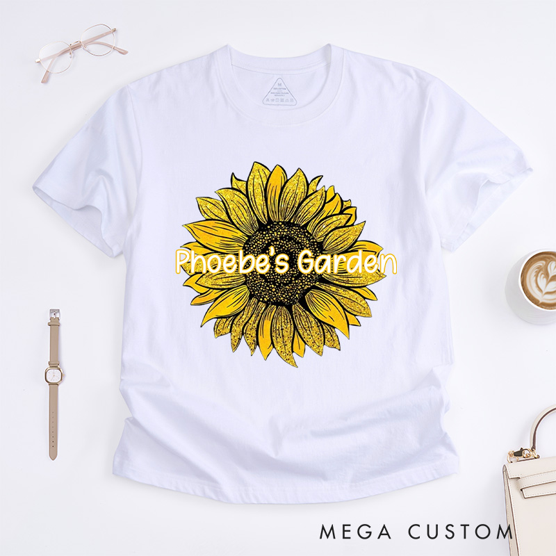 Personalized Sunflower Classic T-shirts Plant Shirt Plant Lover Shirt Garden Shirt Gardener Shirt Gardening Lover Gift