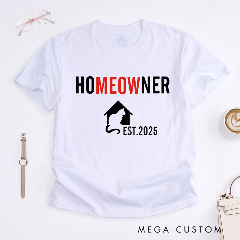 Personalized T-Shirt Housewarming Gift Homeowner Funny Cat Essential T-Shirt New Homeowners T-Shirt Gift for Housewarming Party 