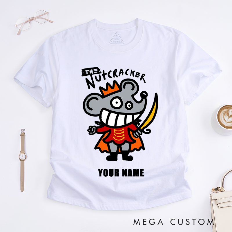 Personalized Cute Mouse Dance T-Shirts for Women Fun Graphic Customizable Gift Unique Animal Lover Apparel Perfect for Girls Present