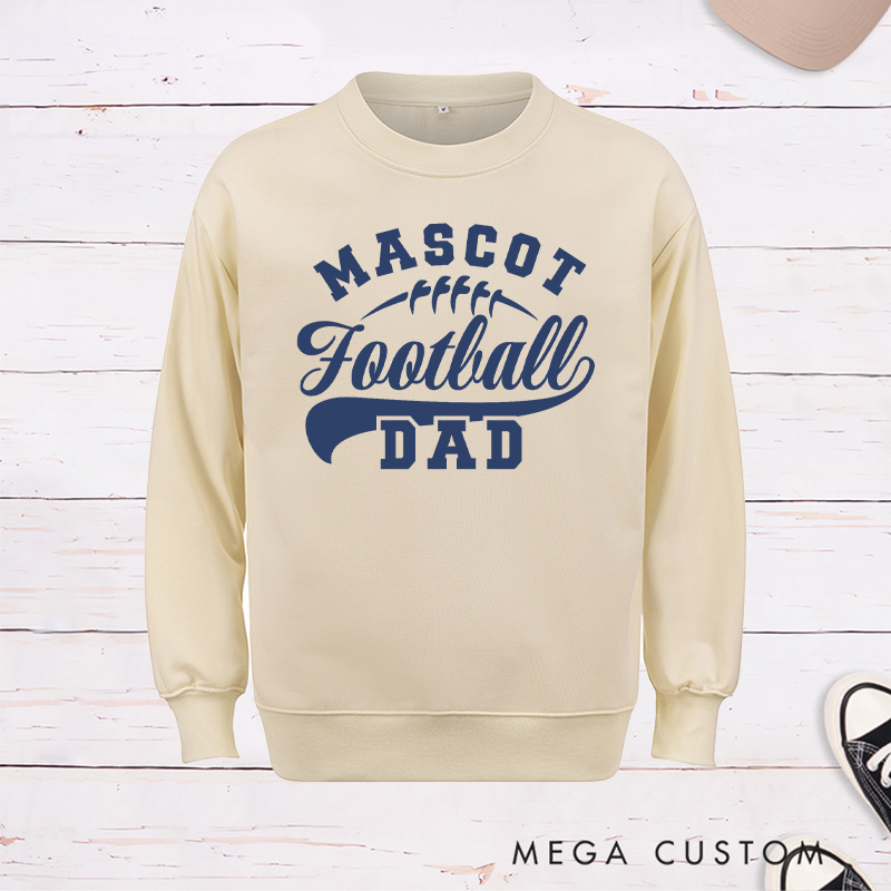 Personalized American Football Dad Sweatshirt with Custom Team Name on the Front
