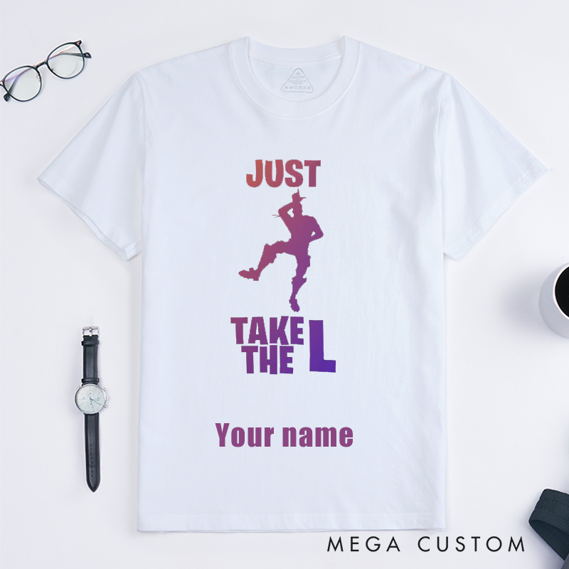 Personalized Just Take The Dance Silhouette Custom Name T-Shirts Gift Funny for Men Unique Tee Classic Fit Cool Present for Friends Family