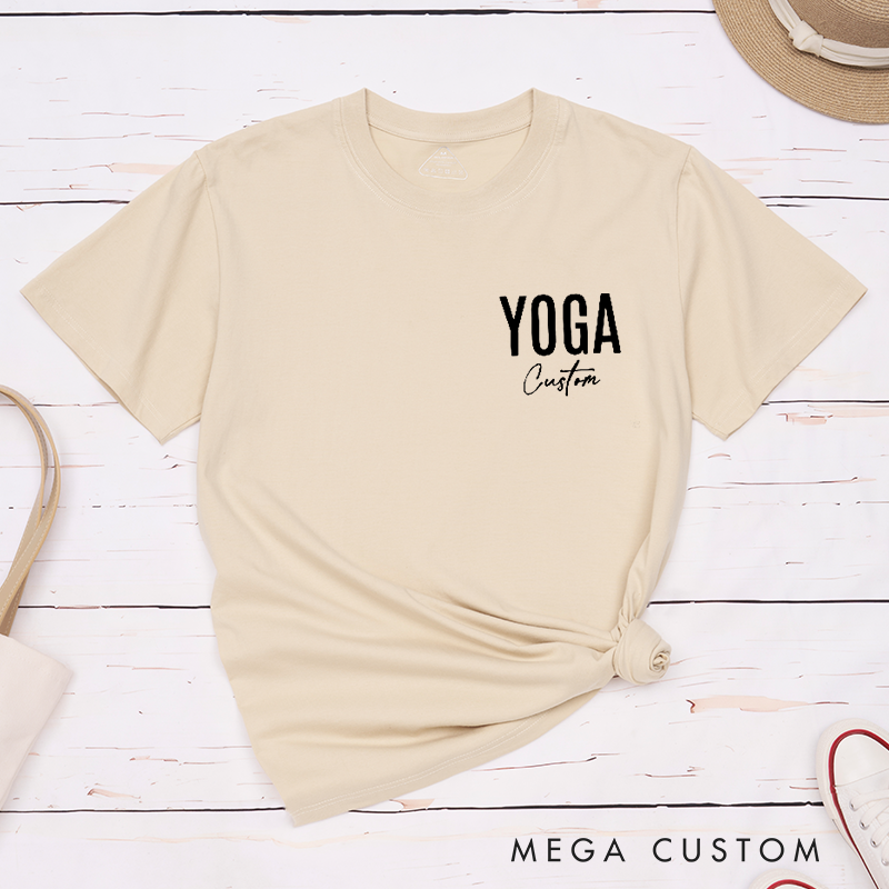 Personalized Yoga T-Shirt with Minimalist YOGA Design Perfect Gift for Yoga Lover and Daily Wear