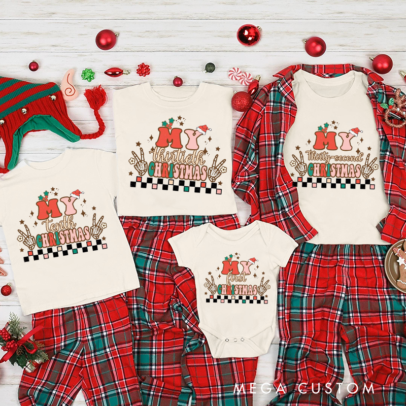 Personalized Family Matching My First Christmas Shirt Funny Christmas Shirt Christmas Tee Cute Christmas Shirt
