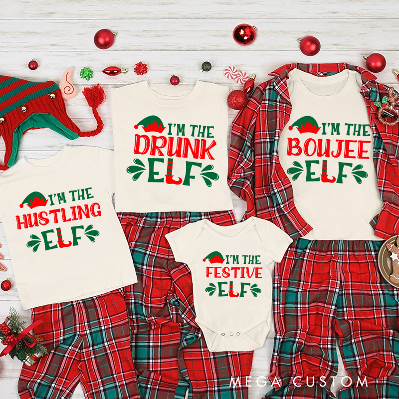 Personalized Elf Family Christmas Shirt Family Matching Family Shirts Christmas Gifts Personalized Elf Shirt