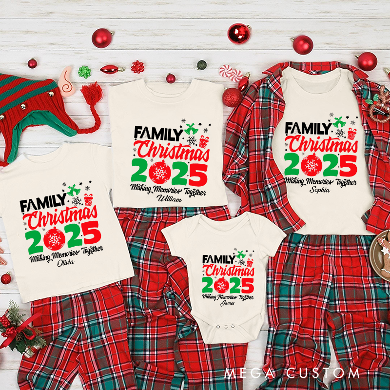 Personalized Family Matching Christmas Making Memories Together Shirts Christmas Family and Group Shirt Christmas Gifts