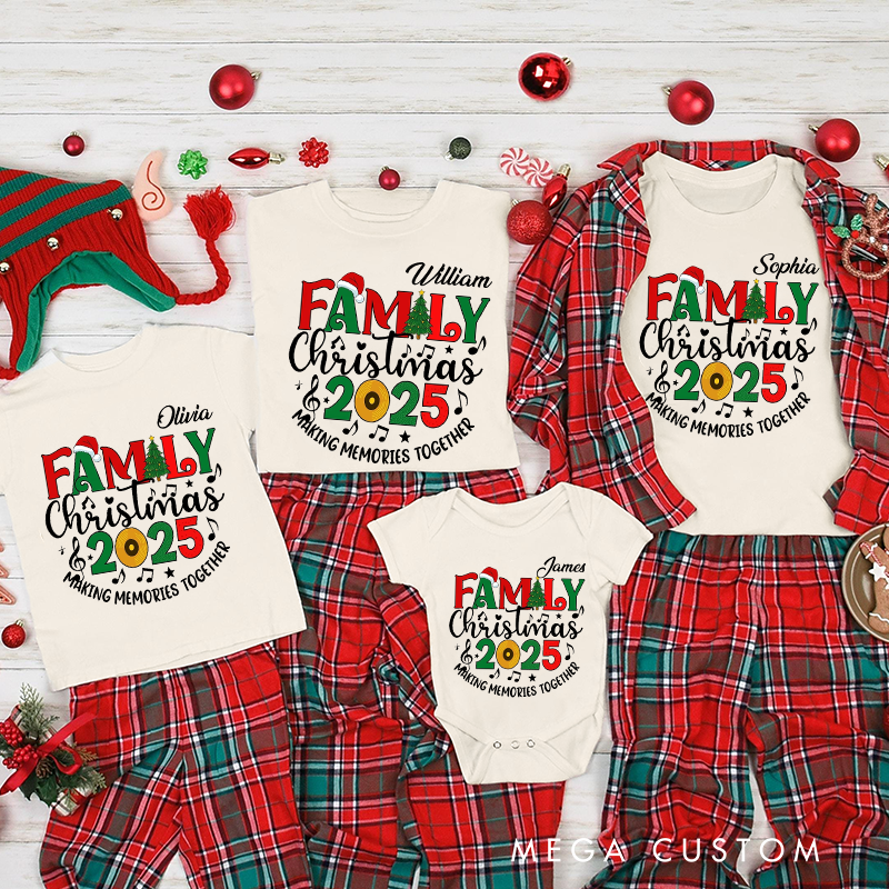 Personalized Family Matching Christmas Making Memories Together Shirts Christmas Family and Shirt Christmas Gift