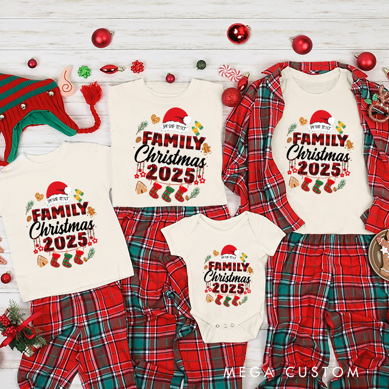 Personalized Family Matching Christmas Shirt Funny Family Christmas Tee Family Christmas Santa Tee