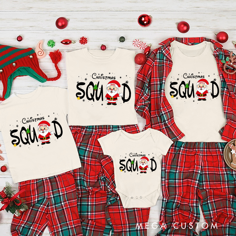 Personalized Family Matching Christmas Squad Shirts Family Christmas Shirts Very Merry Christmas Party