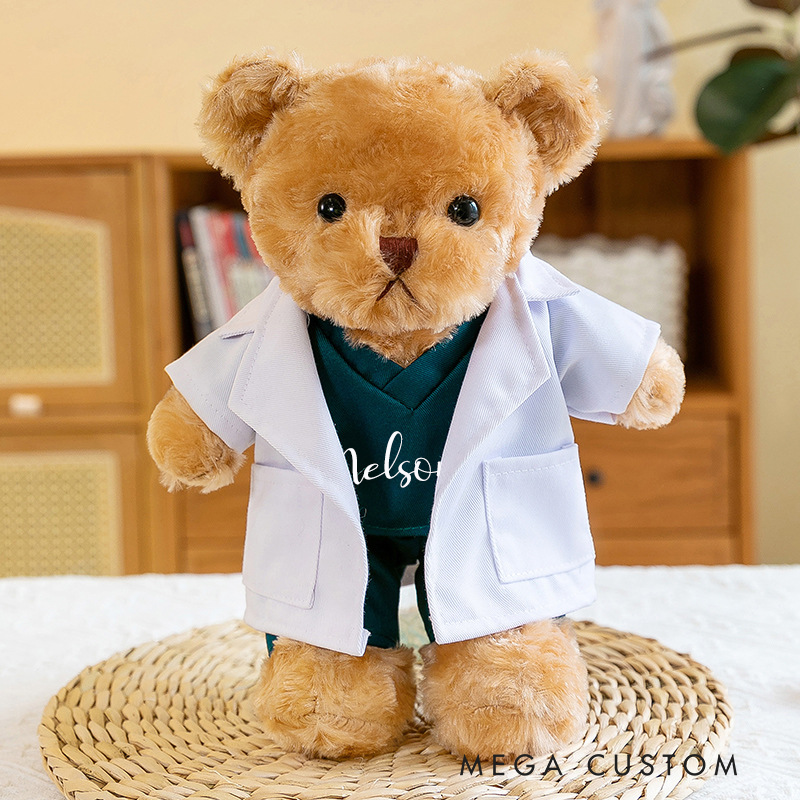 Personalized Nurse Graduation Bear Custom Nurse Teddy Bear Graduation Bear Graduation Keepsake Gift for Doctor and Nurses