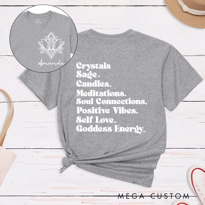 [Copy]Personalized Yoga T-Shirt with Inhale Peace Exhale Chaos Quote Design Perfect Gift for Yoga Lover and Meditation