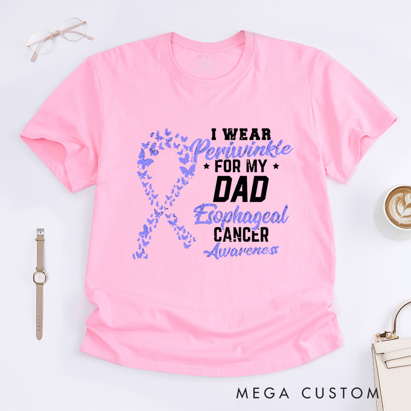 Personalized Esophageal Cancer Awareness Survivor Fighter Warrior T-Shirt