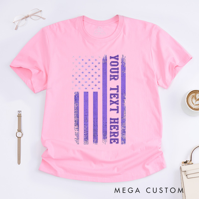 Personalized Never Give Up T-Shirt Alzheimers Awareness Gift