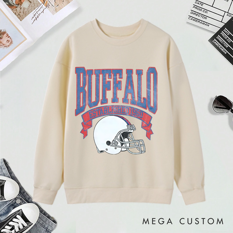 Personalized Football Team Sweatshirt with Custom Graphic Design