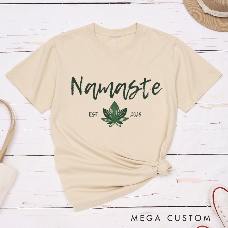 Personalized Yoga Meditation T-shirt Lotus T-shirt Namaste T-shirt Yoga Instructor T-shirt Spiritual Power T-shirt