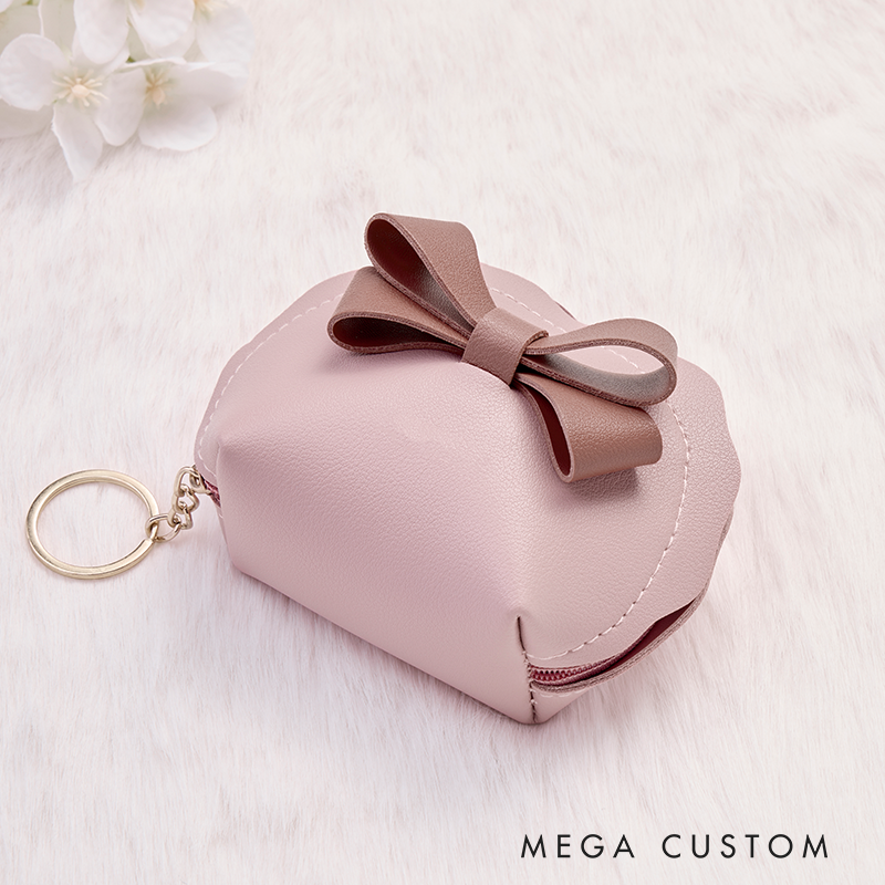 Personalized Leather Wallet for Girl Birth Flower Wallet for Her Leather Wallet With Zipper Purse Wallet Cute wallet Unique Gift for Her Birthday Gifts