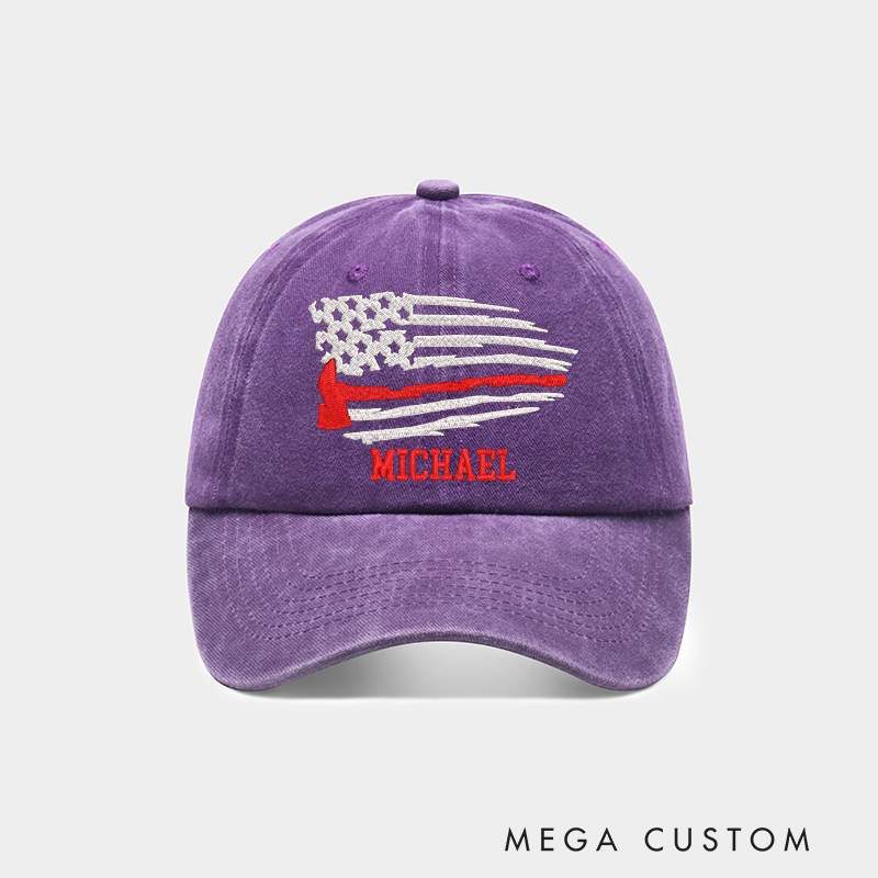 Personalized Fire Department Embroidered Baseball Cap with Custom Firefighter Cap Design Thoughtful Gift for Firefighters