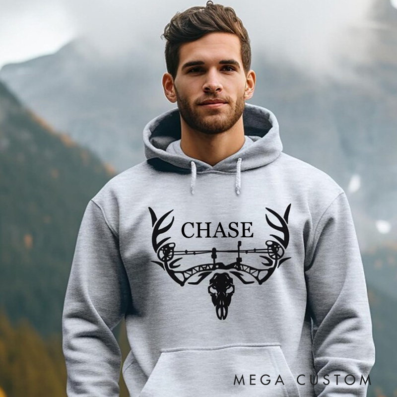 Personalized Bow Hunter Hoodie Hoodie Hunting Sweatshirt Archery Inspired Sweatshirt Outdoorsman Enthusiast Hoodie Gift for Hunting