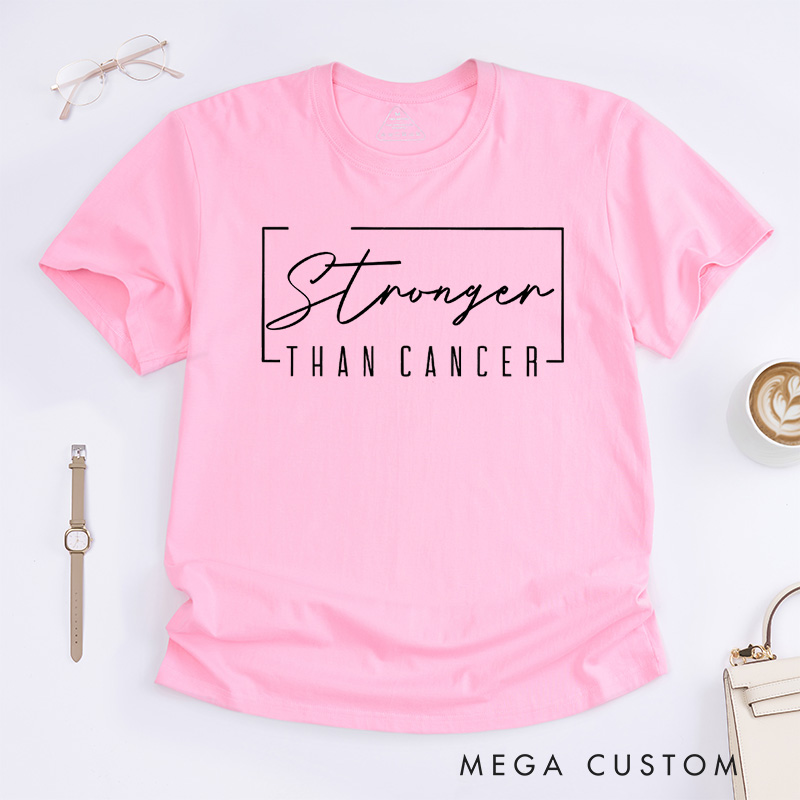 Personalized Stronger Than Cancer Cancer Sucks T-Shirt Cancer Survivor Gift Caring Gift for the Sick