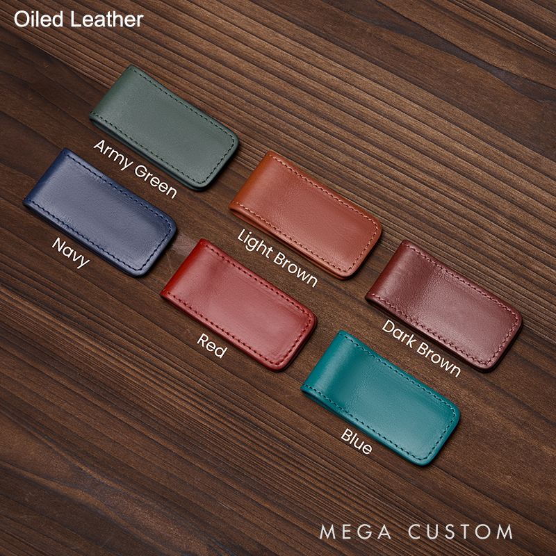 Personalized Leather Money Clip Wallet for Him Custom Money Clip with Name Engraved Money Clip for Men Groomsmen Money Clip Wedding Gift