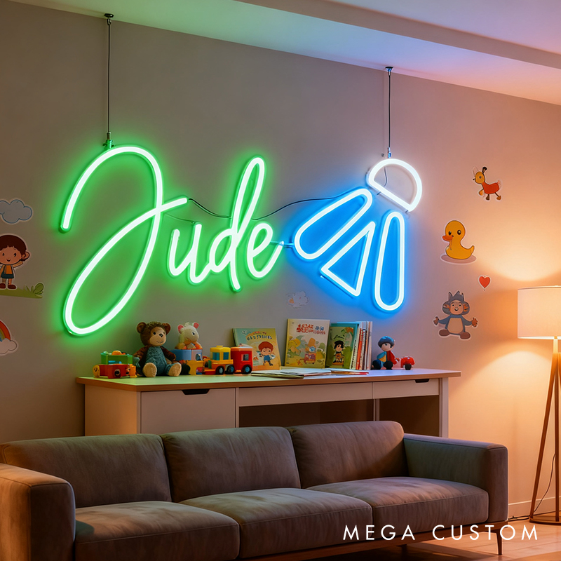 Personalized Badminton Neon Sign with Custom Name for Badminton Enthusiasts