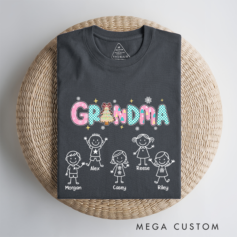 Personalized Grandma Sweethearts Classic T-Shirt Christmas Gift for Mom Grandma
