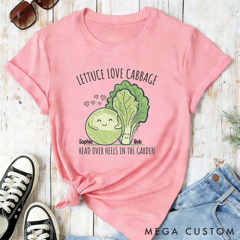 Personalized Lettuce Love Cabbage Gardening Classic T-shirts Cute Valentine Gardening Lover Gift