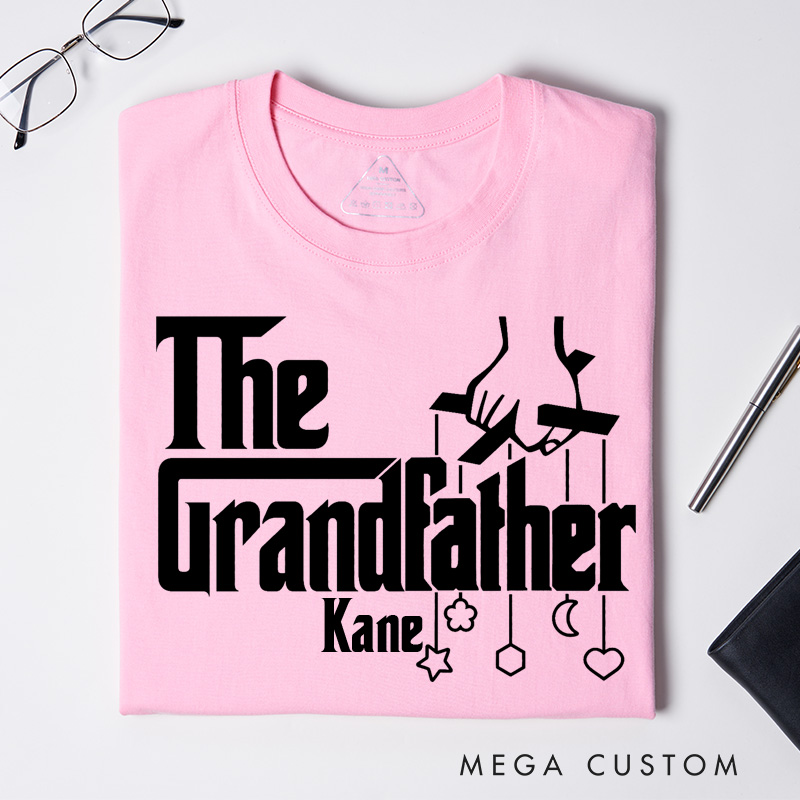 Personalized The Grandfather T-Shirt Gift for Grandpa Paternity Shirt Fathers Day Gift Baby Announcement Shirt Grandpa to Be Pregnancy T Shirt