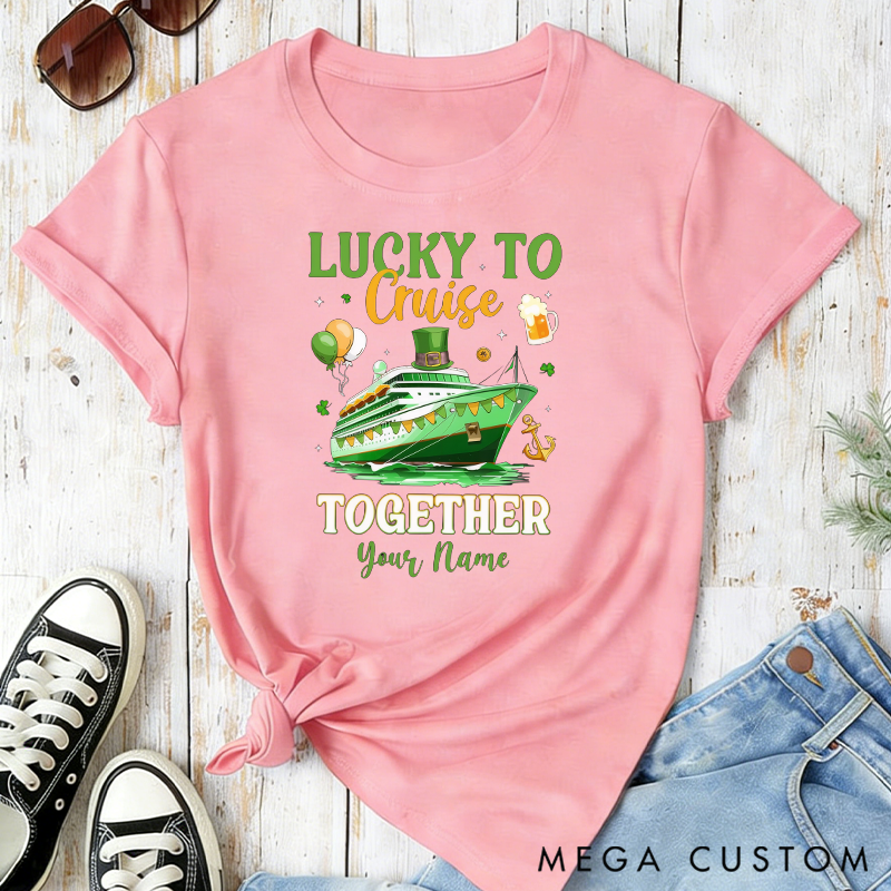 Personalized Cruising Together Classic T-shirts for St Patricks Day Saint Patricks Cruise Shirt St Pattys Day Cruise Gift Cruise Lover Gift